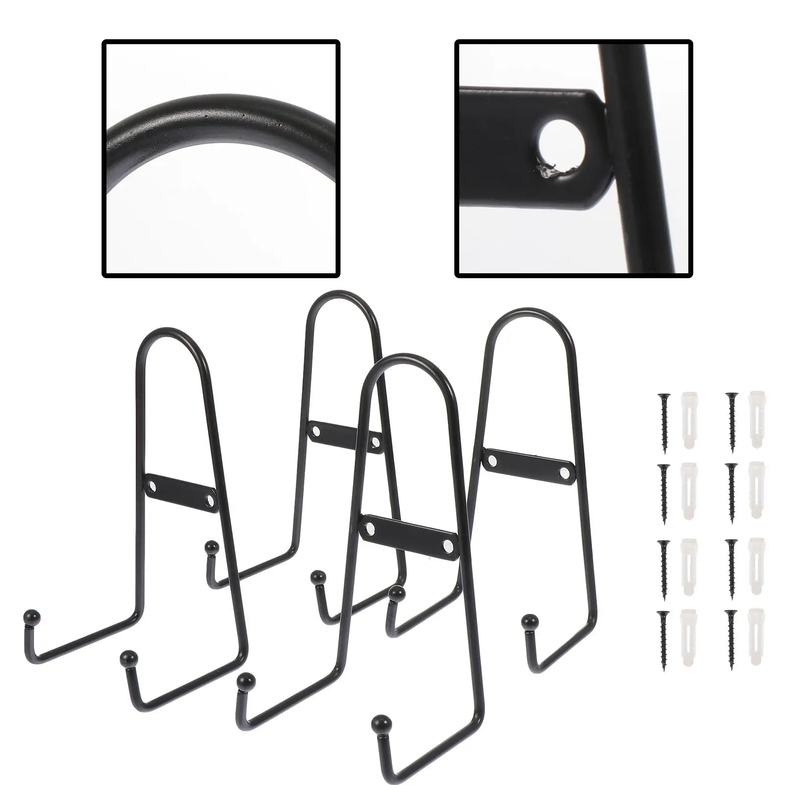 4 Pcs Ceramic Display Stand Metal Plate Rack Decorative Holders Stands Platter for Black Plates