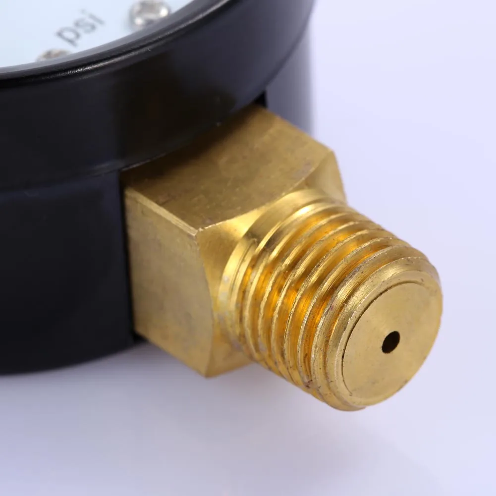 0-100 رطل لكل بوصة مربعة اختبار هيدروليكي مقياس الضغط 50 مللي متر الطلب الوجه ضاغط الهواء قياس الضغط مقياس ضغط المياه للهواء زيت الماء الغاز #4