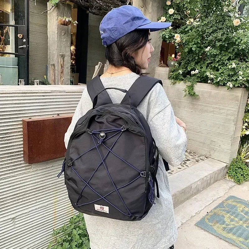 Tas wanita ransel ritsleting kualitas tinggi warna polos dijual 2024 kompartemen Interior baru ransel Fashion kesederhanaan