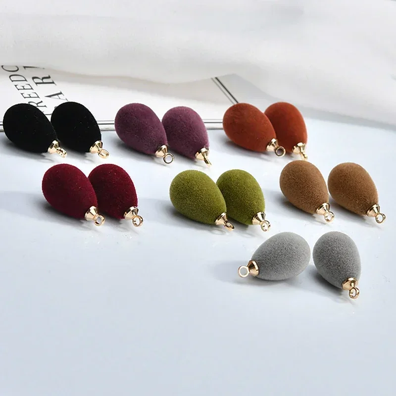 Japan, Autumn And Winter, Water Droplets, Micro Velvet Pendant, Hanging Bead Quality, Flocking DIY Earrings Accessories