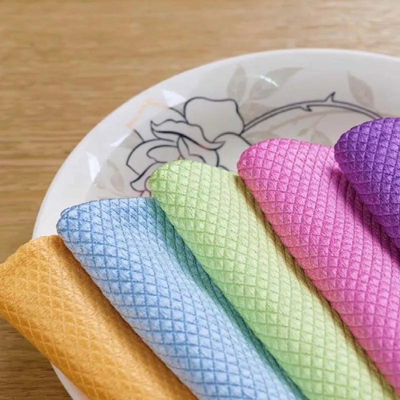 Kitchen fish scale cloth cleaning towel anti-oil cloth can absorb absorbent glass window tray magic cleaning cloth 30 * 40