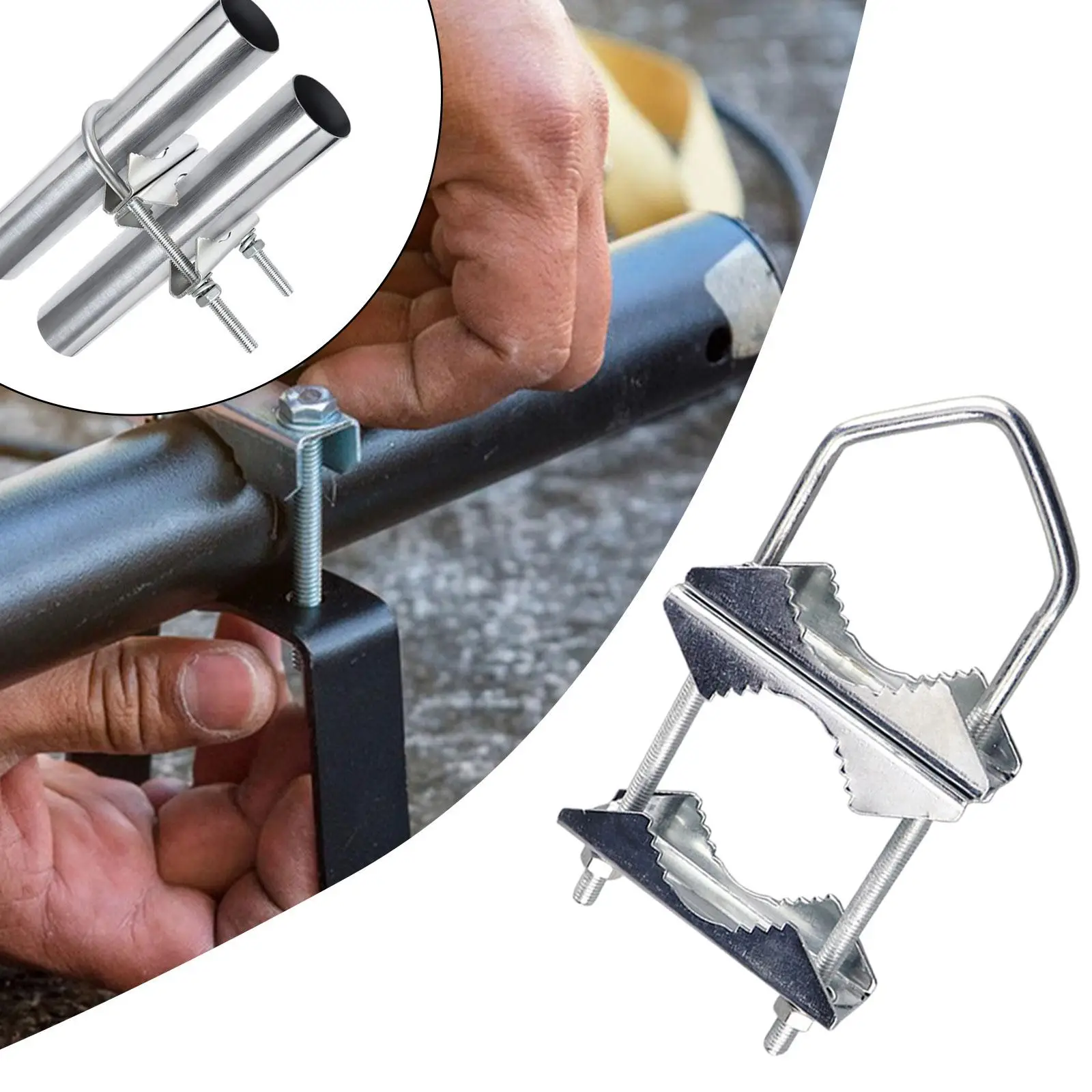 Antenna Mast Clamp for Outdoor Antenna Easy to Install Double Pipe Mounting