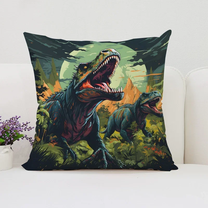 Dinosaur Land Pillow Cover Sofa Decoration 40x40 Cushion Cover Children\'s Room Decorative Pillow Cover Kids Exquisite Gift