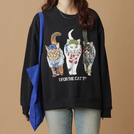 

Loose Fit round Ne Women's Sweatirt Casual Letter Print Japanese Sle 2025 Autumn New Arrival Commute Sle Long Sve