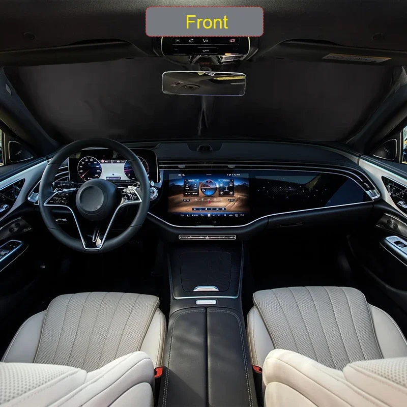 

Car Black Windows Privacy Sunshade Anti-UV Heat Insulation Protect Cover For Mercedes-Benz E-Class 2017-2026 Interior Accessory