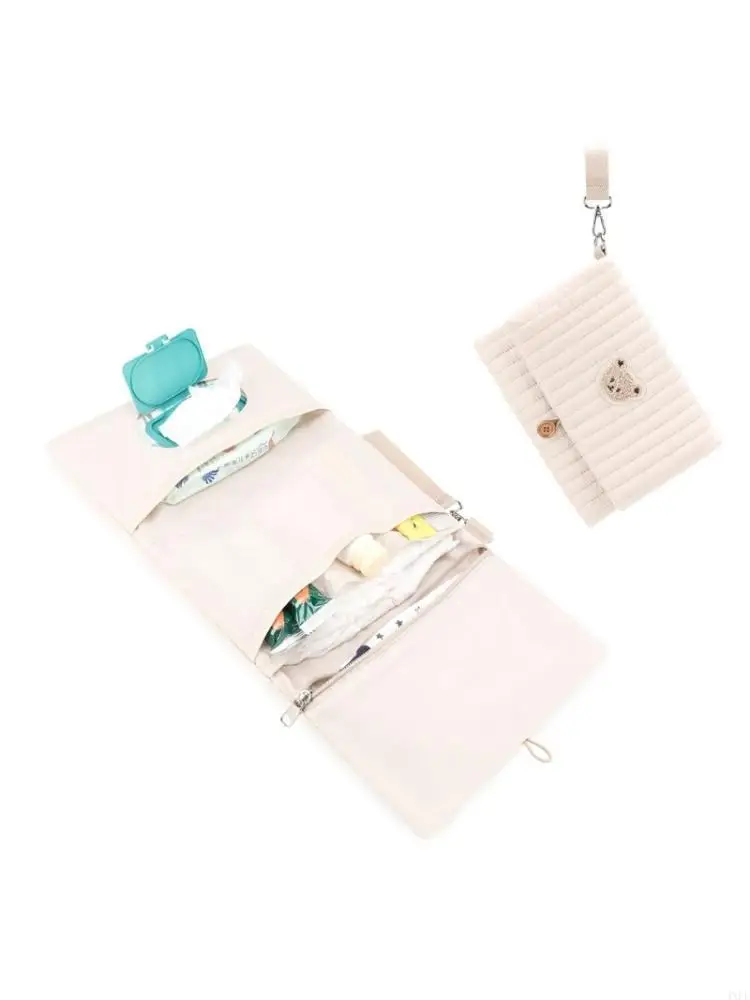 Portable Baby Diaper With Storage Compartments Strollers Friendly Foldable Design For Parenting Essential