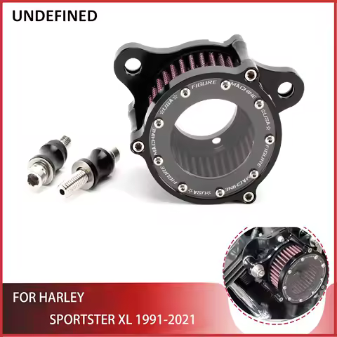 High Flow Air Filter Motorcycle Accesorios for Harley Davidson 883 Sportster 1200 Sport CNC Plate Air Intake Filter System Kit