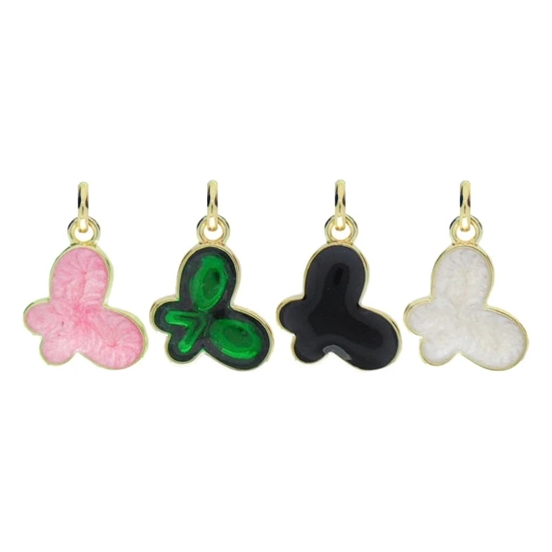 

5Pcs Insect Butterfly Charms Copper Gold Color Enamel Approx 9.5x14.4mm Jewelry Special Gift For Women