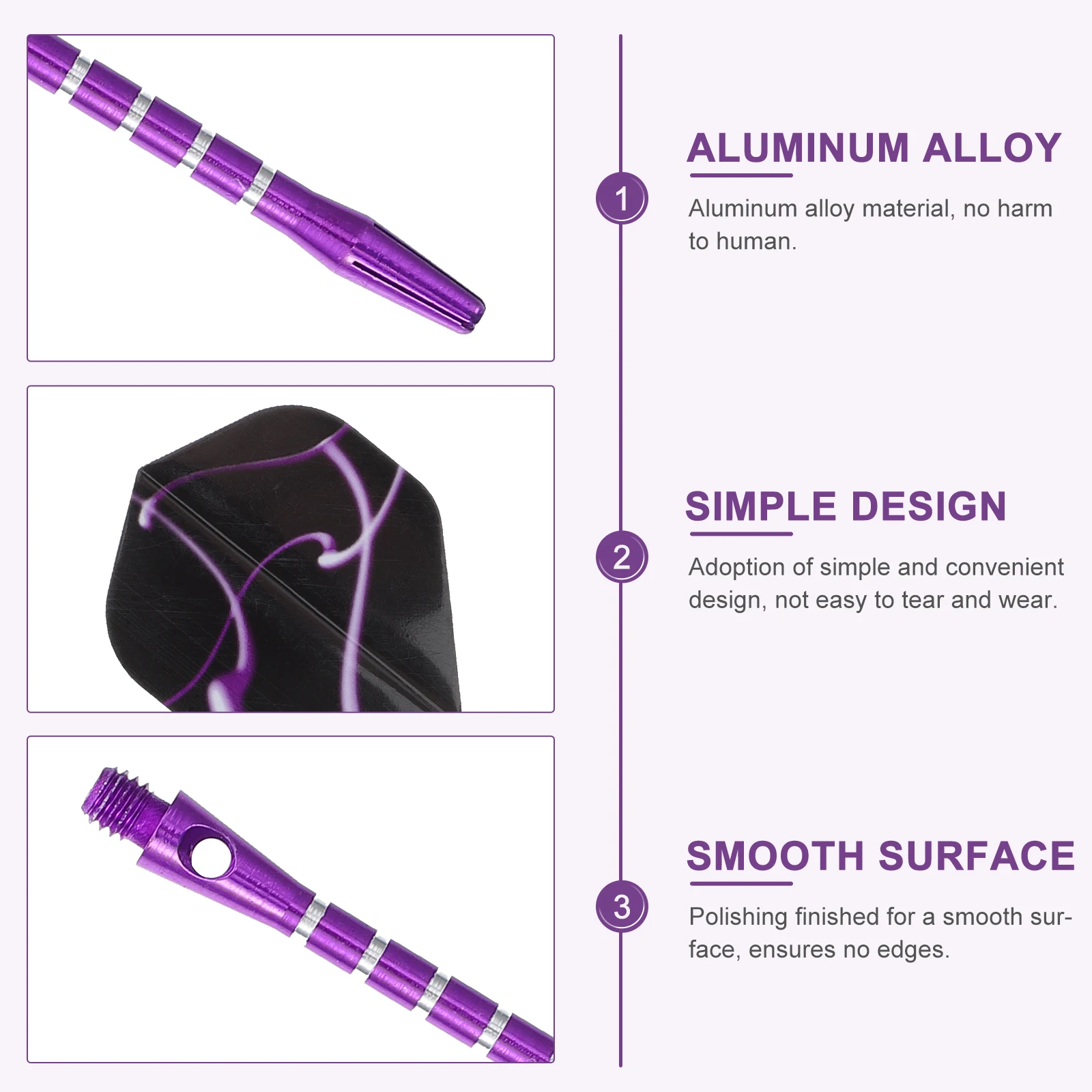 Arbre de fléchettes professionnel en alliage d'aluminium, 18 ensembles, fournitures de jouets, Kit d'accessoires de tige de jeu pour les amoureux, forme Unique à la mode