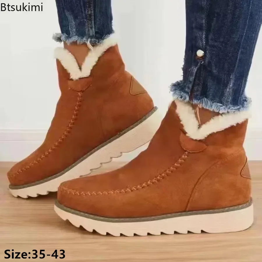 

New 2025 Women's Winter Warm Snow Boots Fashion Casual Keep Warm Ladies' Shoes Non-slip Comfortable Ankle Boots Footwear Botas