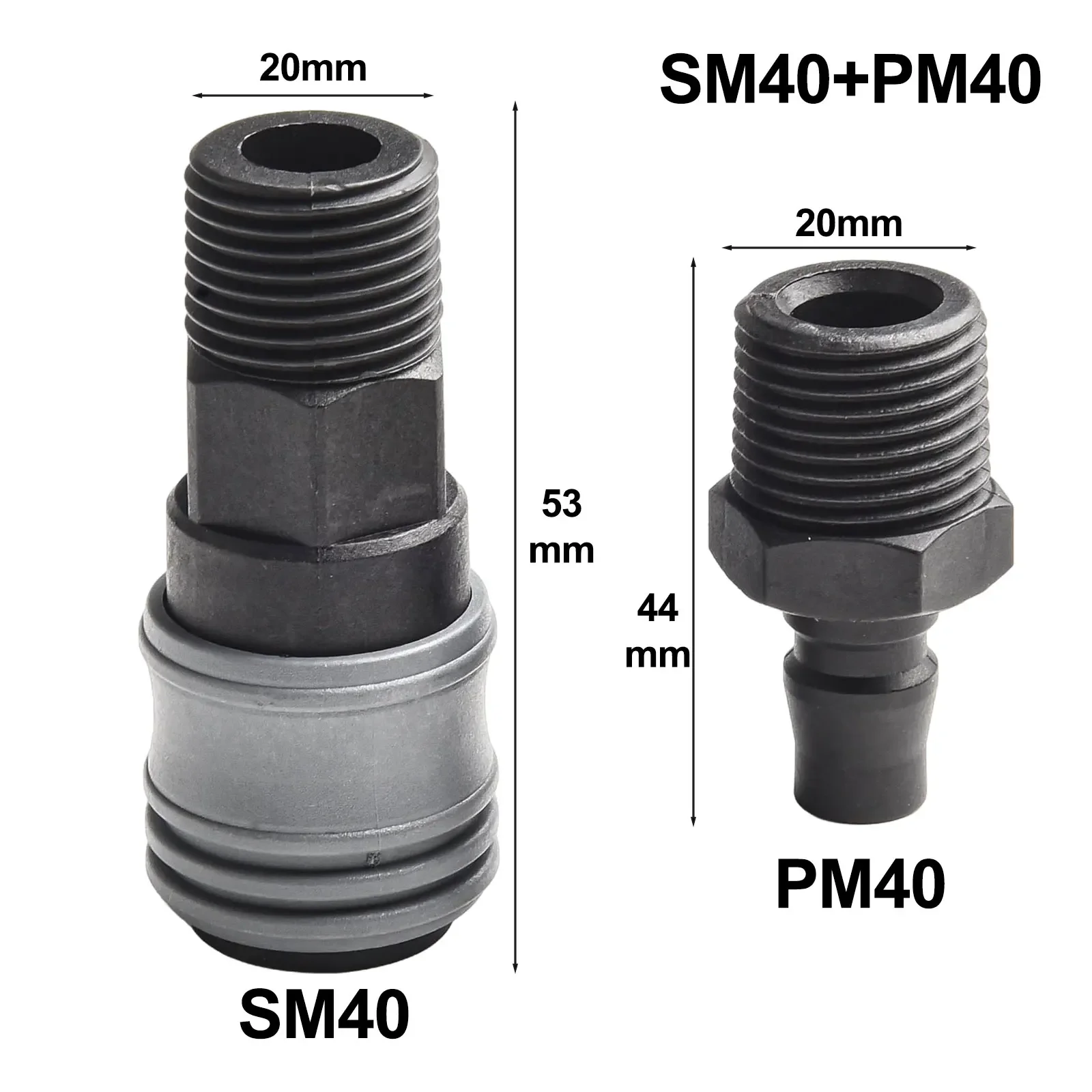 C-Type Self Locking PU Tube Connector SP+PP SH+PH SF+PF SM+PM Series For 8mm OD Tubing With Stainless Steel Spring Assembly