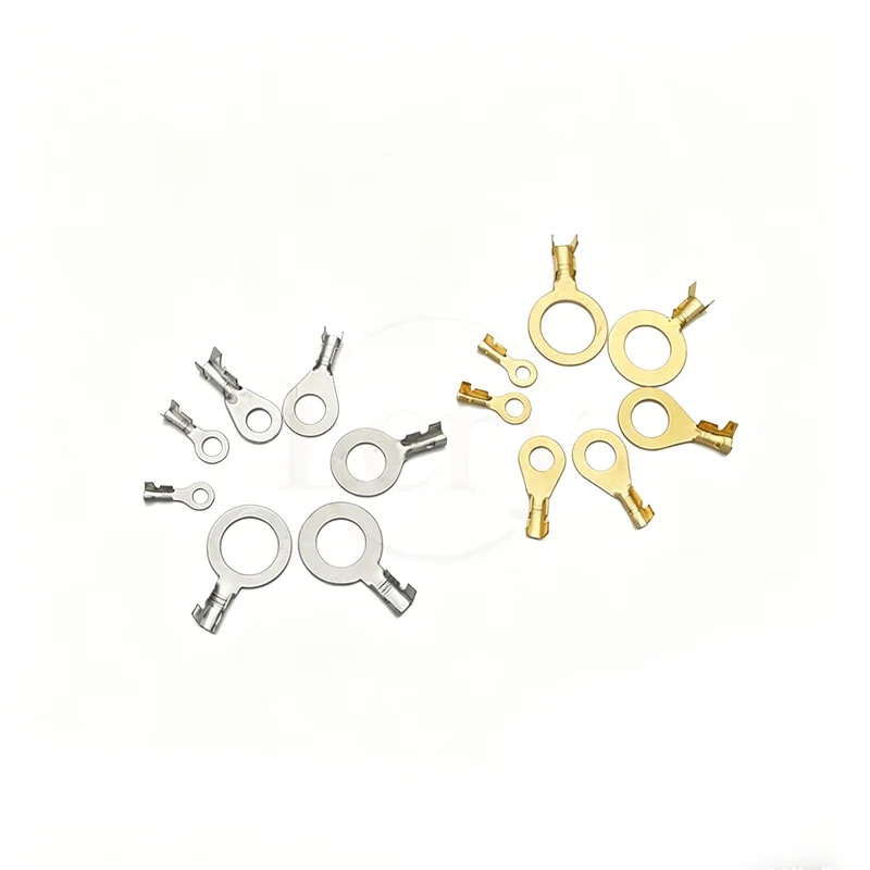 DJ431 6B/3.2A/4.2A/5B/8B/10B/12C Wire End Lug Terminal O Ring Bare Copper Cold Press Circular Crimp Connector Tab Wiring Nose