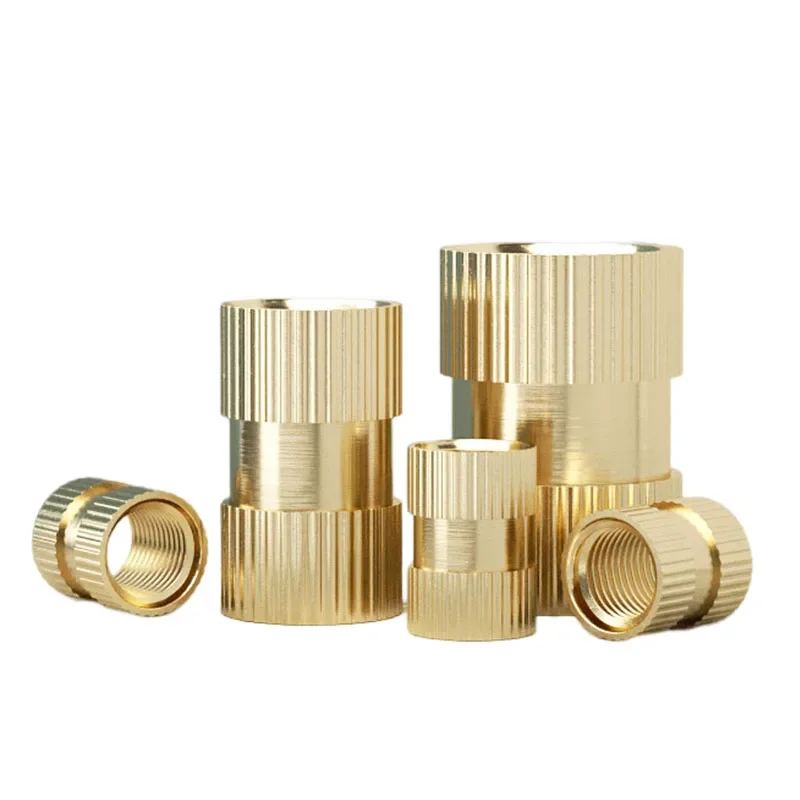 20/50/100pcs Injection Molding Brass Insert Nut M2 M2.5 M3 M4 M5 M6 M8 Brass Round Knurled Thread Inserts Nuts for 3D print