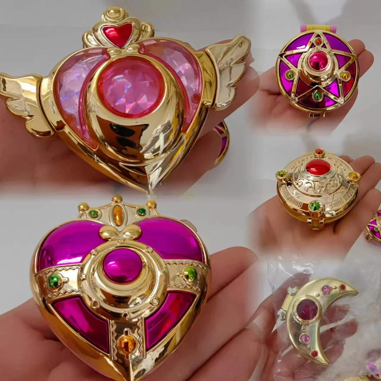 Genuine Sailor Moon Action Figure Transformer Jewelry Box Candytoy Ex Cashapou Model Toy