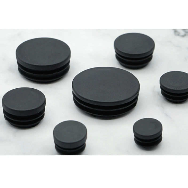 أسود جولة البلاستيك تقطيع نهاية غطاء أنبوب الأنابيب إدراج المكونات كد إدراج سدادة ل كرسي الساق الأنابيب تابون توبو 12 مللي متر-100 مللي متر #2