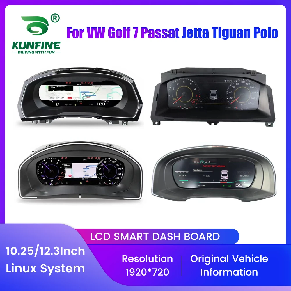 For VW Polo Tiguan L Caddy Passat Scirocco Magotan Jetta Digital Dashboard Cluster Car LCD Virtual Instrument Paneel Cockpit