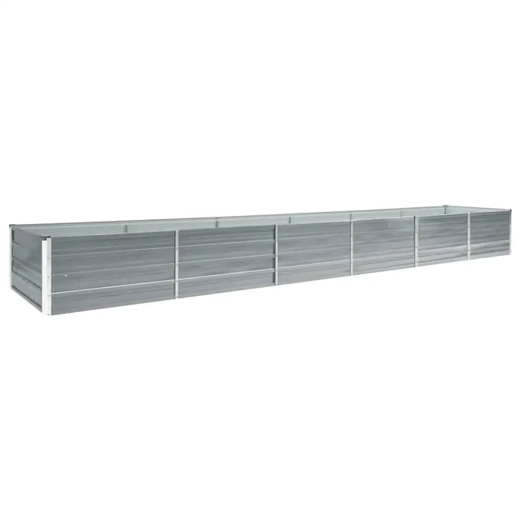 Galvanized Steel Garden Raised Bed 189x31.5x17.7cm - Durable Gray Planter for Vegetables & Flowers