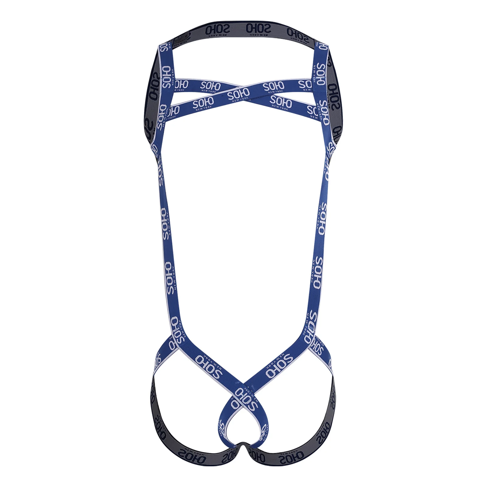Mens Singlet Jockstrap Letter Pattern Leotard Elastic Body Belt One-piece Bodysuit Harness to Enhance Manly Body And Muscle