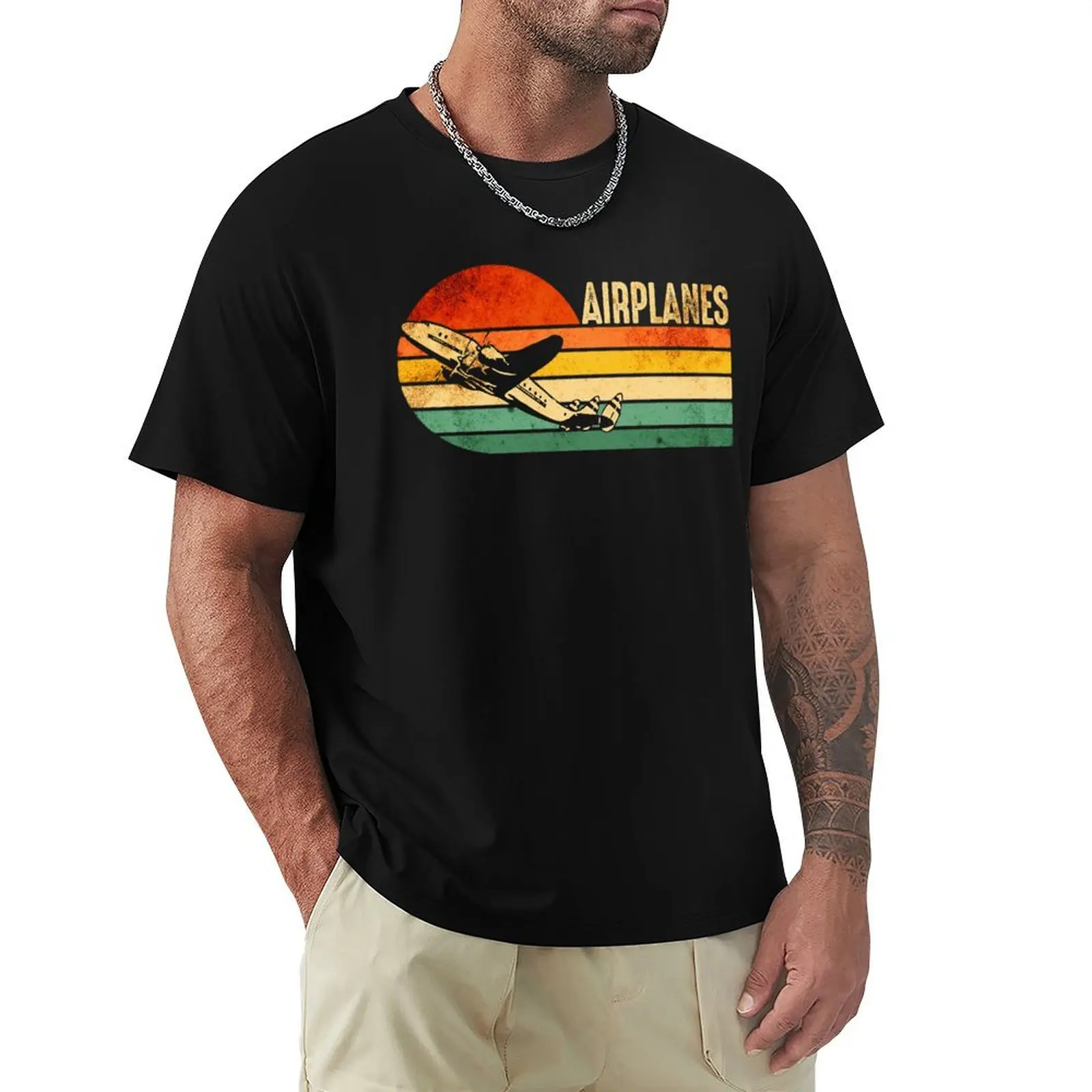 Airplane Lover Aviation Flying T-Shirt Work Outdoor Short Sleeve Tee