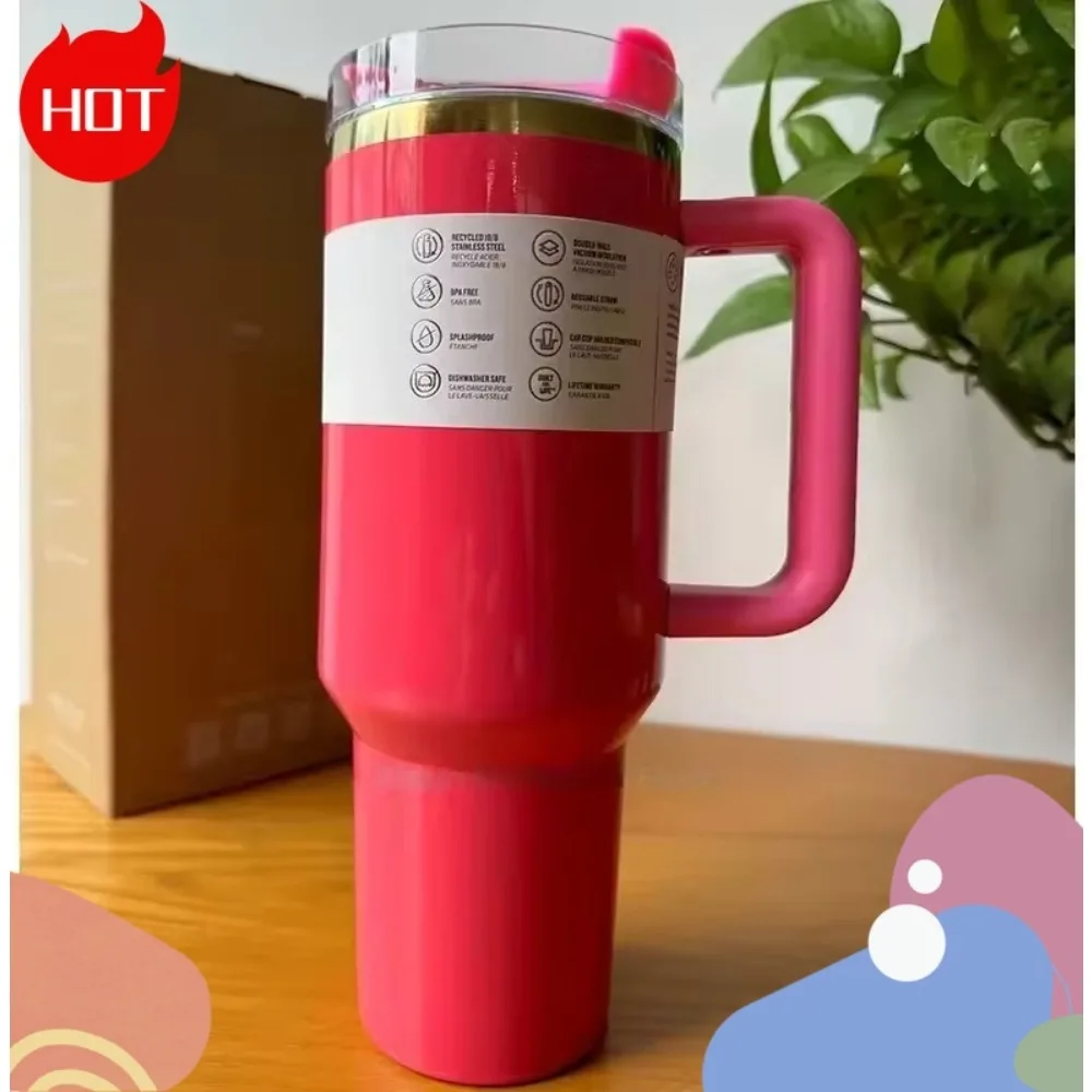 Botella de agua aislada de acero inoxidable de 40oz, matraz de vacío para viaje en coche, deporte, bebida fría, taza térmica, taza térmica de regalo