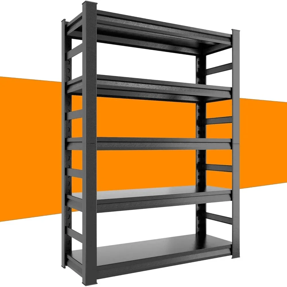 5 Tier Garage Shelving, Storage Shelves Heavy Duty Shelving, Adjustable Metal Shelf Rack and Shelf Units