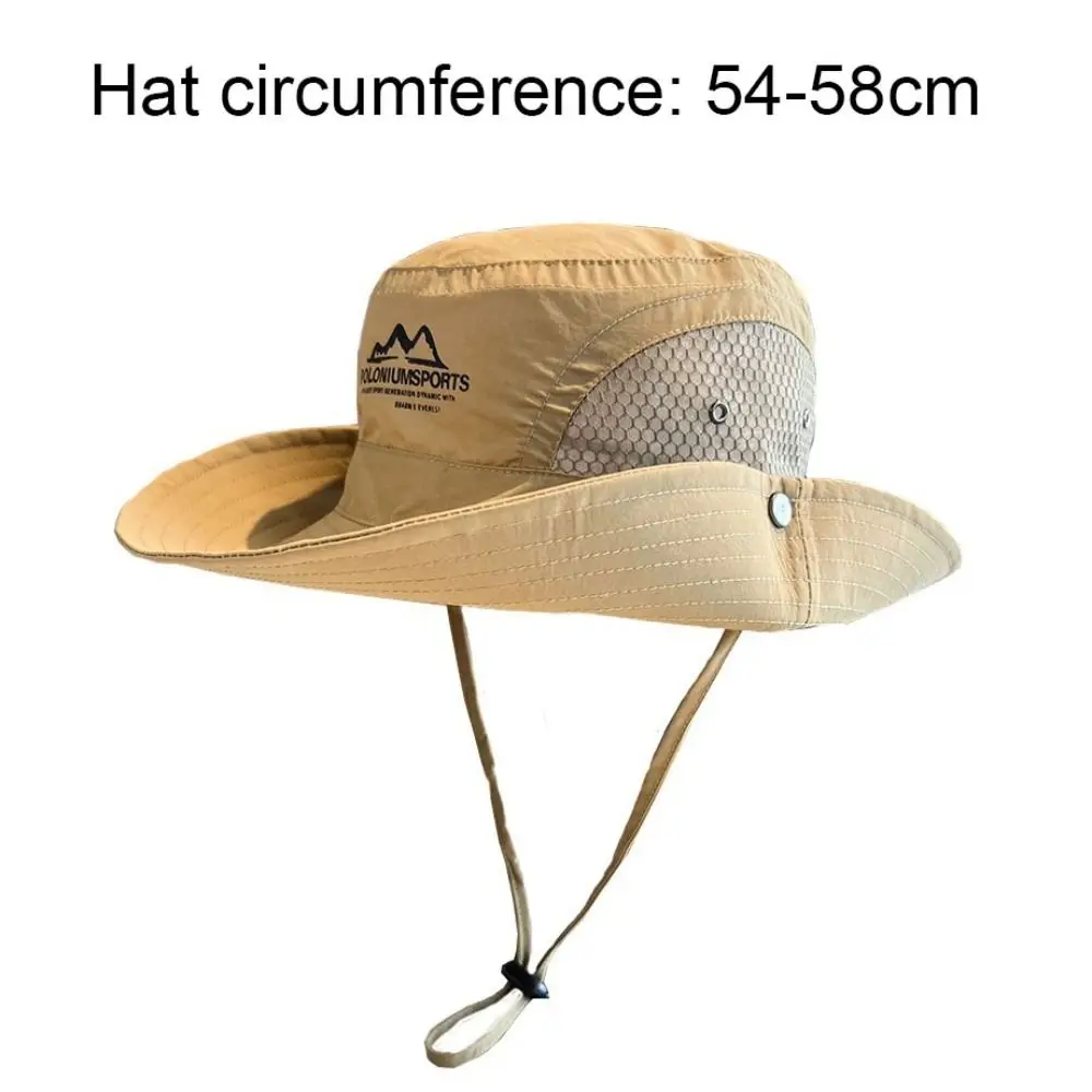 New Sun Protection Fishing Hat Summer Breathable Mesh Camping Hiking Caps Anti-UV Sun Hat Mountaineering Caps Men\'s Panama Hat