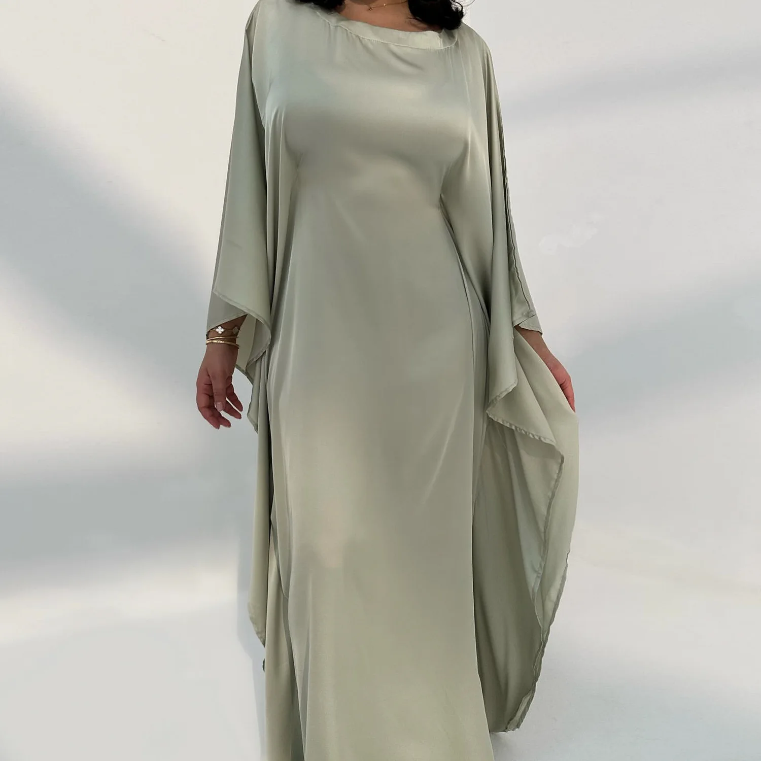 Eid ผีเสื้อ Abaya ภายในเข็มขัดมุสลิมชุดยาวธรรมดา Abayas สําหรับผู้หญิงดูไบตุรกีเสื้อผ้าอิสลาม Ramadan Kaftan Robe