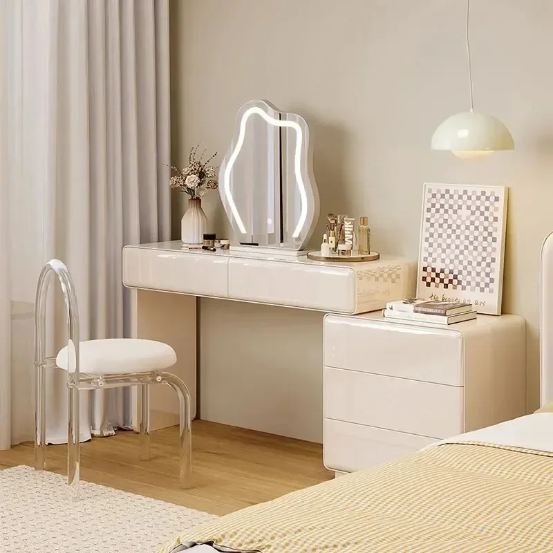 

Beauty Storage Vanity Table Modern Wooden Luxury Bedroom Dresser Makeup Organizer Adult Comfortable Vestidores Unique Furniture