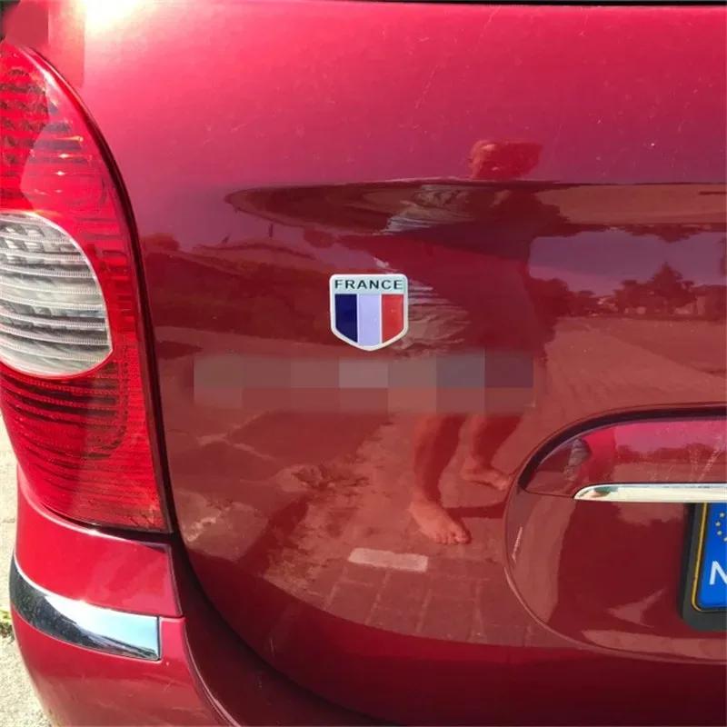 3D Aluminum France National Flag Map Car Styling Body Badge Emblem Decal Sticker Racing For Peugeot Citroen Renault Accessories