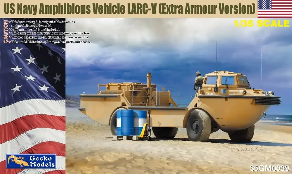 Gecko Models 35GM0039 1/35  U.S. Navy Amphibious Vehicle LARC-V (Extra Armour Version) - Scale Model Kit