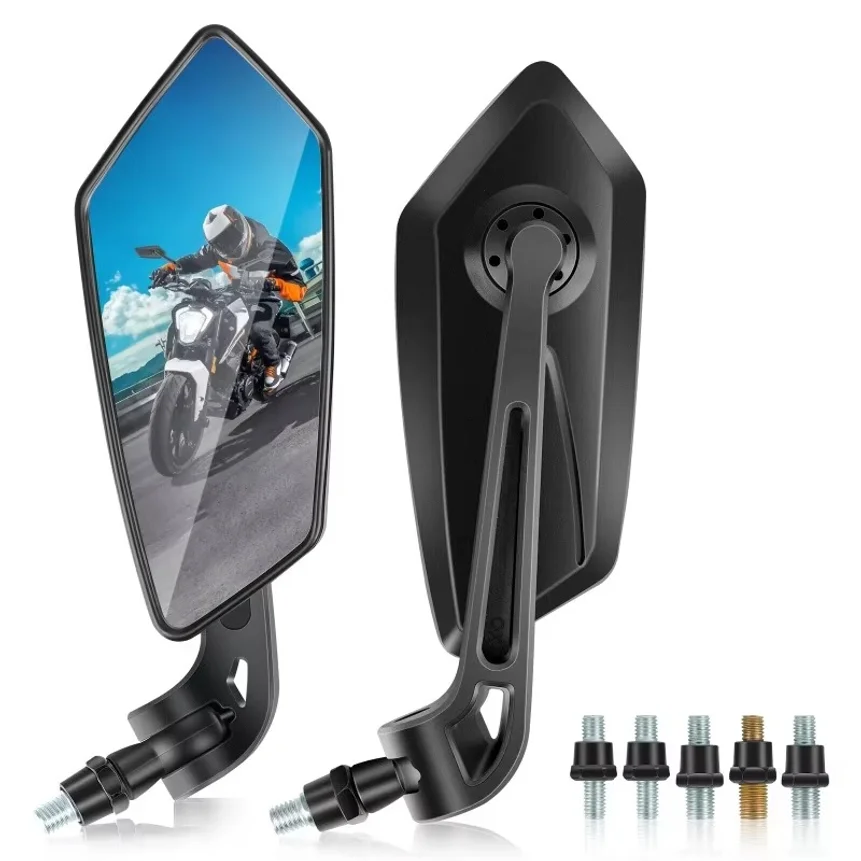 Mirror Extender Bar - Motorcycle Adjustable Handlebar Rearview Motor Bike