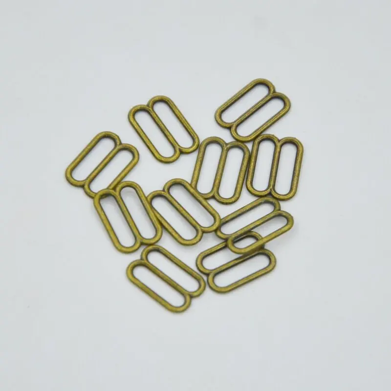 

150pcs Size 10mm/12mm/15mm/18mm Anti-Brass Alloy Hook/Ring/Slider Bra Adjuster Underwear Lingerie Accessories Wholesale