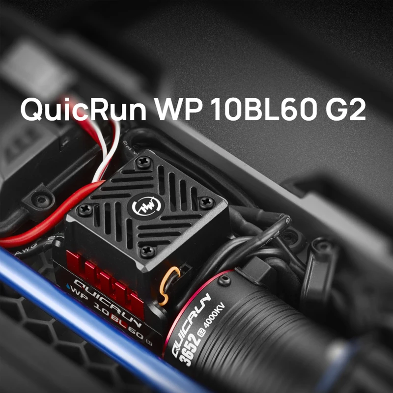 Hobbywing QuicRun WP 10BL60 G2 brushless waterproof ESC applied to 1/10 road vehicles, off-road vehicles, and short haul trucks