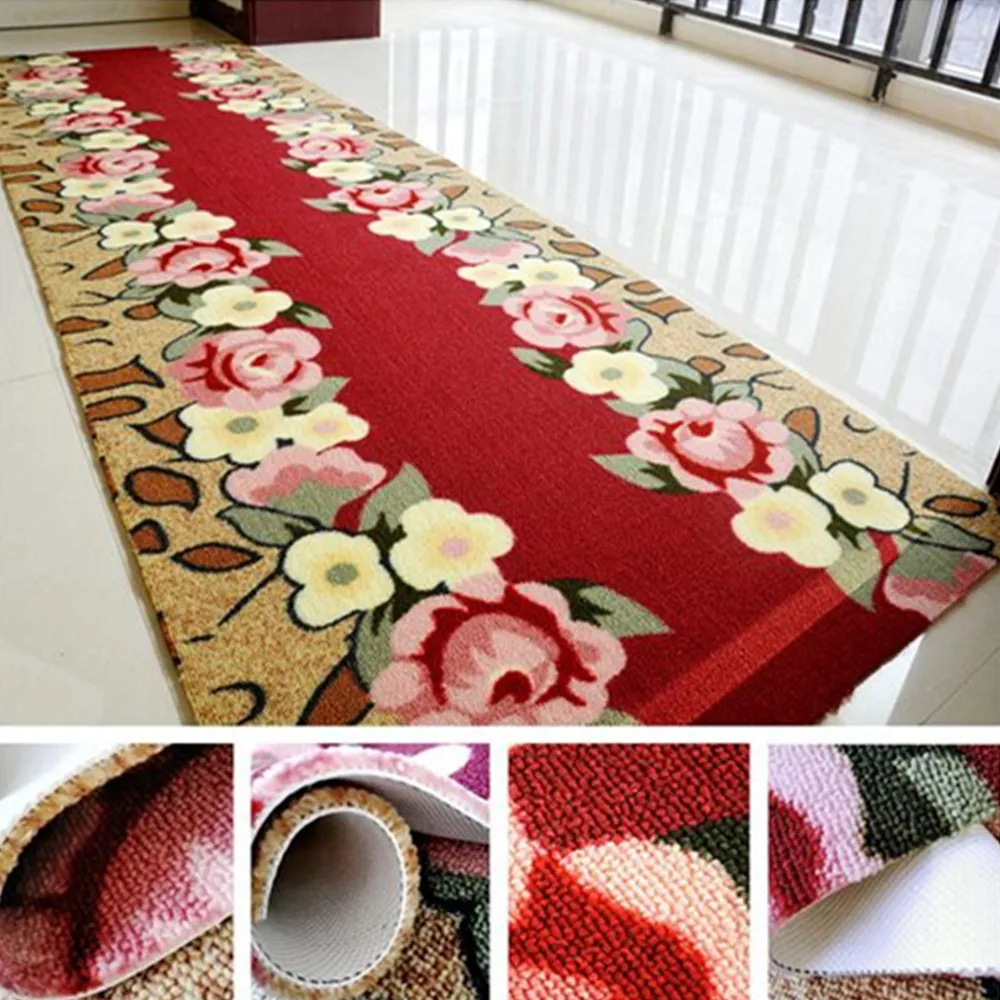 

3D Creative Flower Carpet Printing Hallway Carpets Door Mat Bedroom Living Room Tea Table Rugs Kitchen Bathroom Antiskid Mats