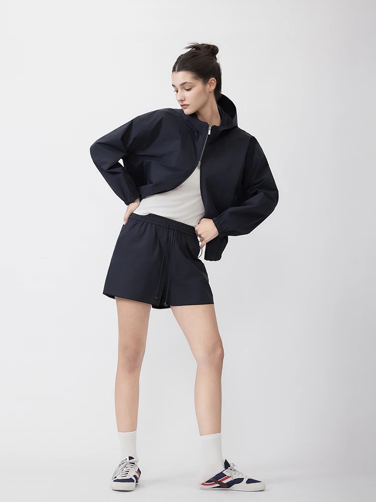 

zone Casual Elastic Waist Outdoor Women's Loose Fit orts Spring 2025 Ladies Faion Polyester orts