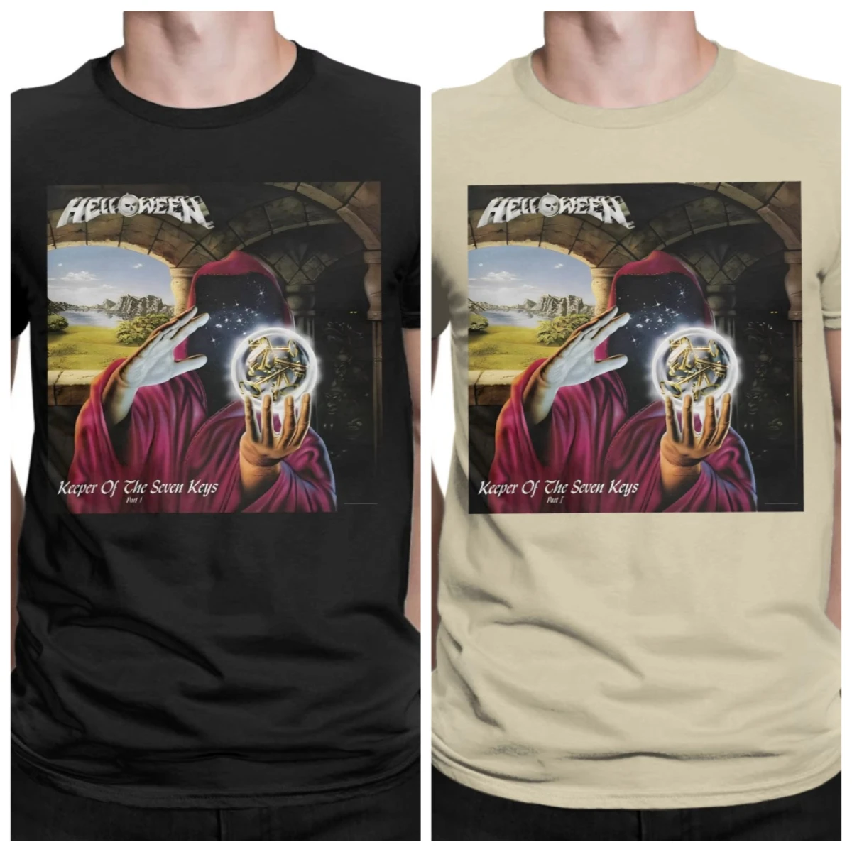 

Футболки унисекс HELLOWEEN KEEPER OF THE SEVEN, футболка из 100% хлопка, Новое поступление, футболка, одежда