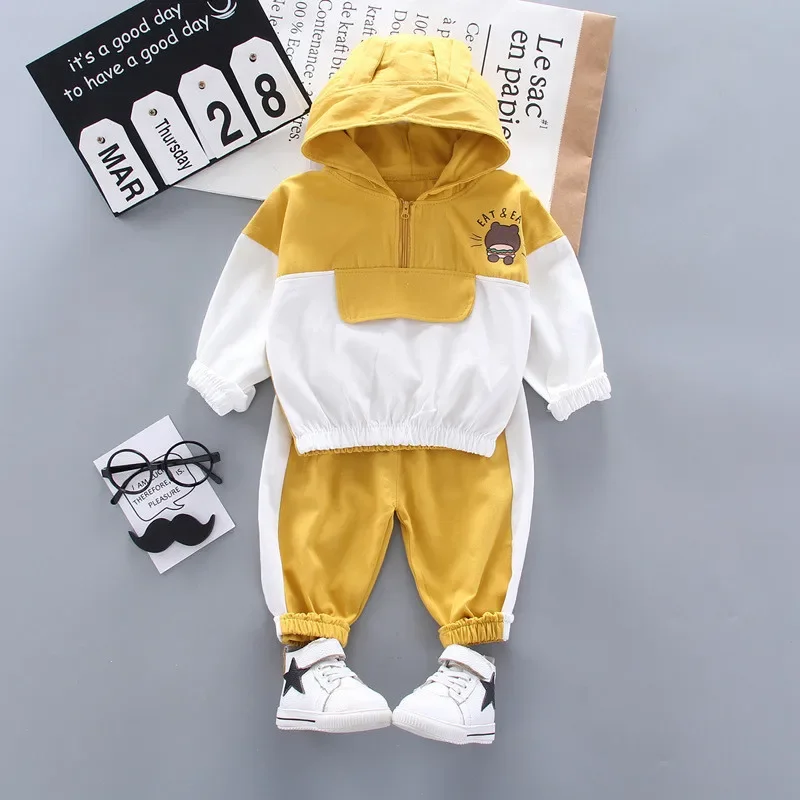 Autumn Baby Boys Girl Clothes Children Hoodies Cartoon Sweatshirt Pants 2Pcs/sets Infant Toddler Casual Clothing Kids Tracksuits