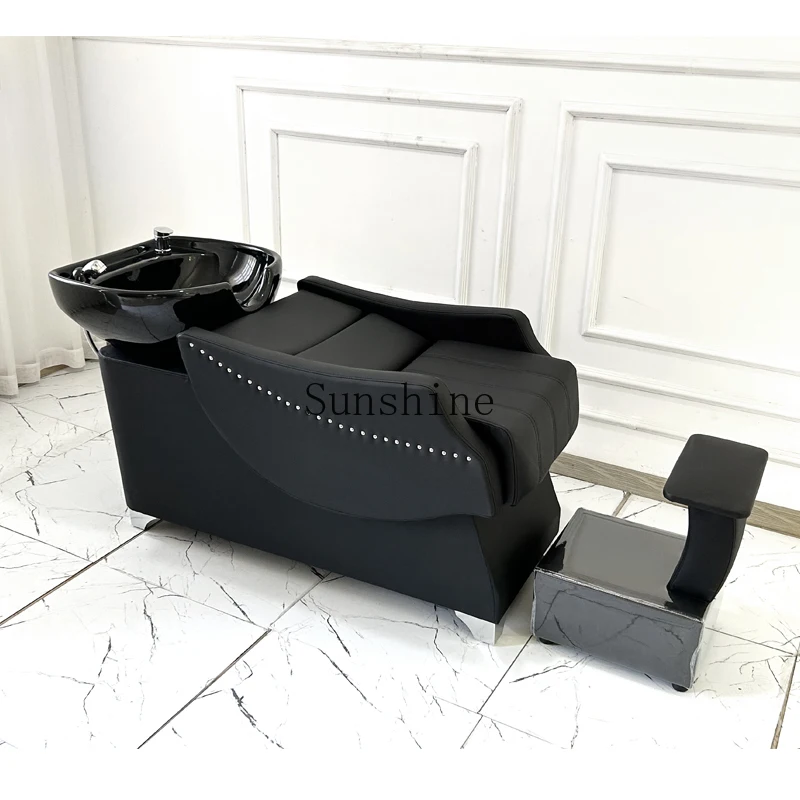 

Shampoo bed barber shop special hair salon flushing new direct sales semi-reclining simple