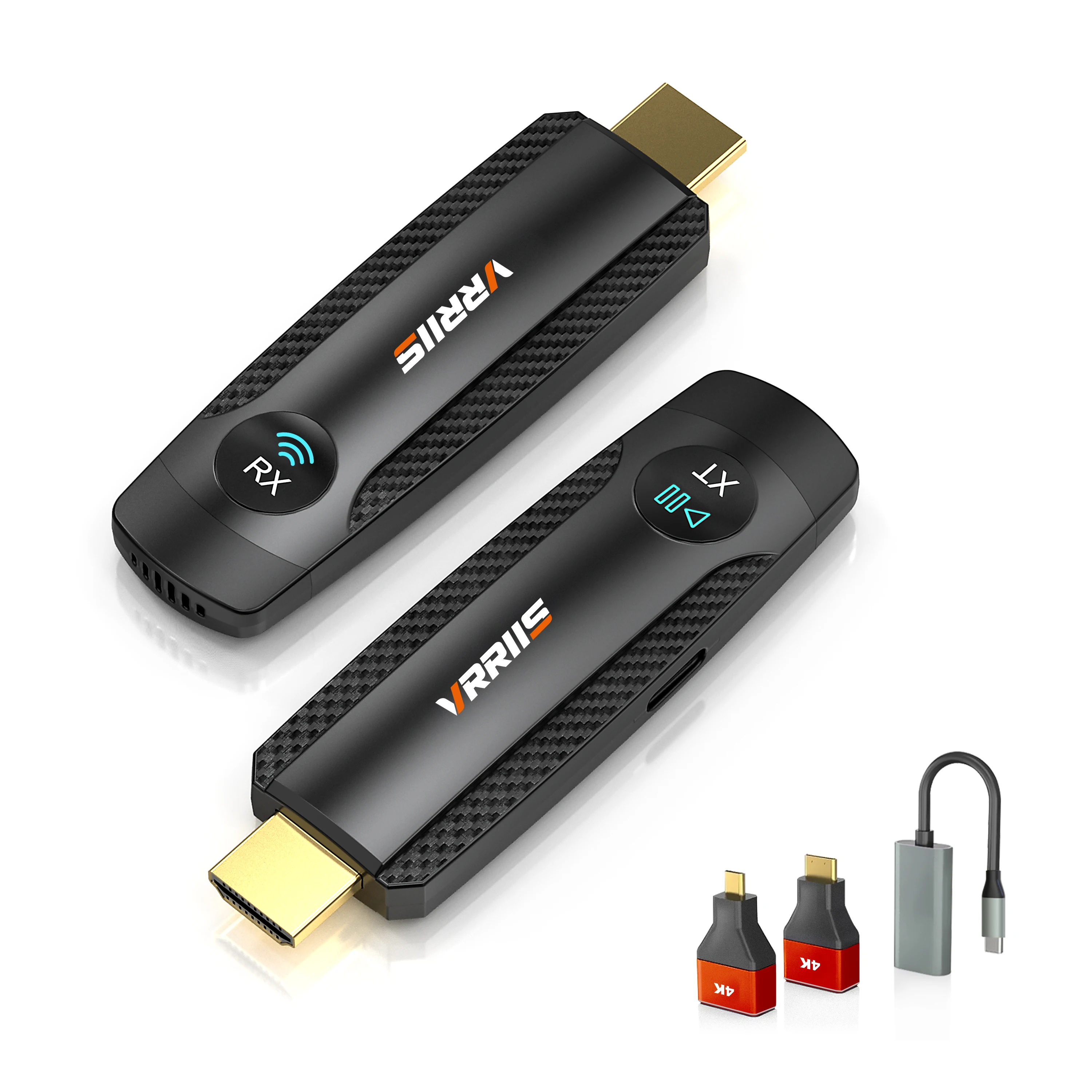 1080P HDMI Dual Band Wireless Transmitter and Receiver 100M Transmission Mini Video TV Stick Extender For Office conference Home