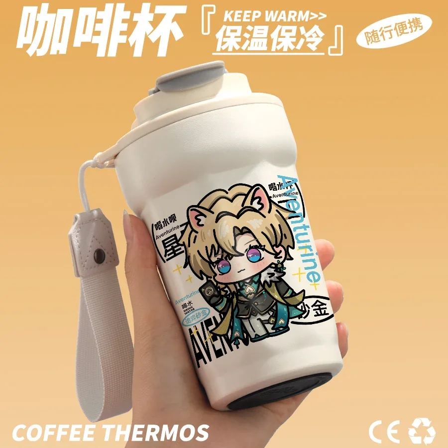 

Anime Honkai: Star Rail Kafka Aventurine Cosplay Insulated Mug Cute Heat Preservation Cup Thermos Birthday Xmas Gift Water Glass