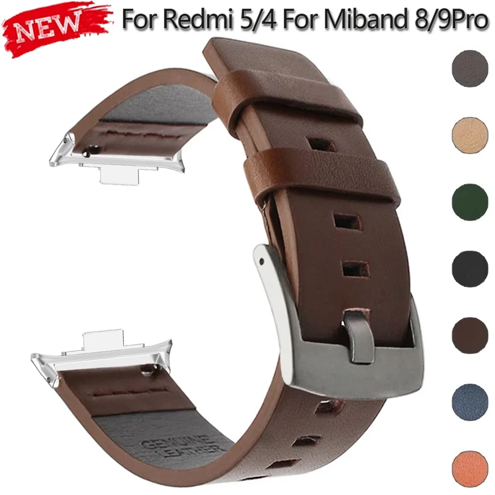 

Кожаный ремешок для умных часов Pop для Redmi Watch 5/4, ремешок на запястье для Xiaomi Mi Bands 9pro 8pro, браслет Correas, аксессуары для ремешков