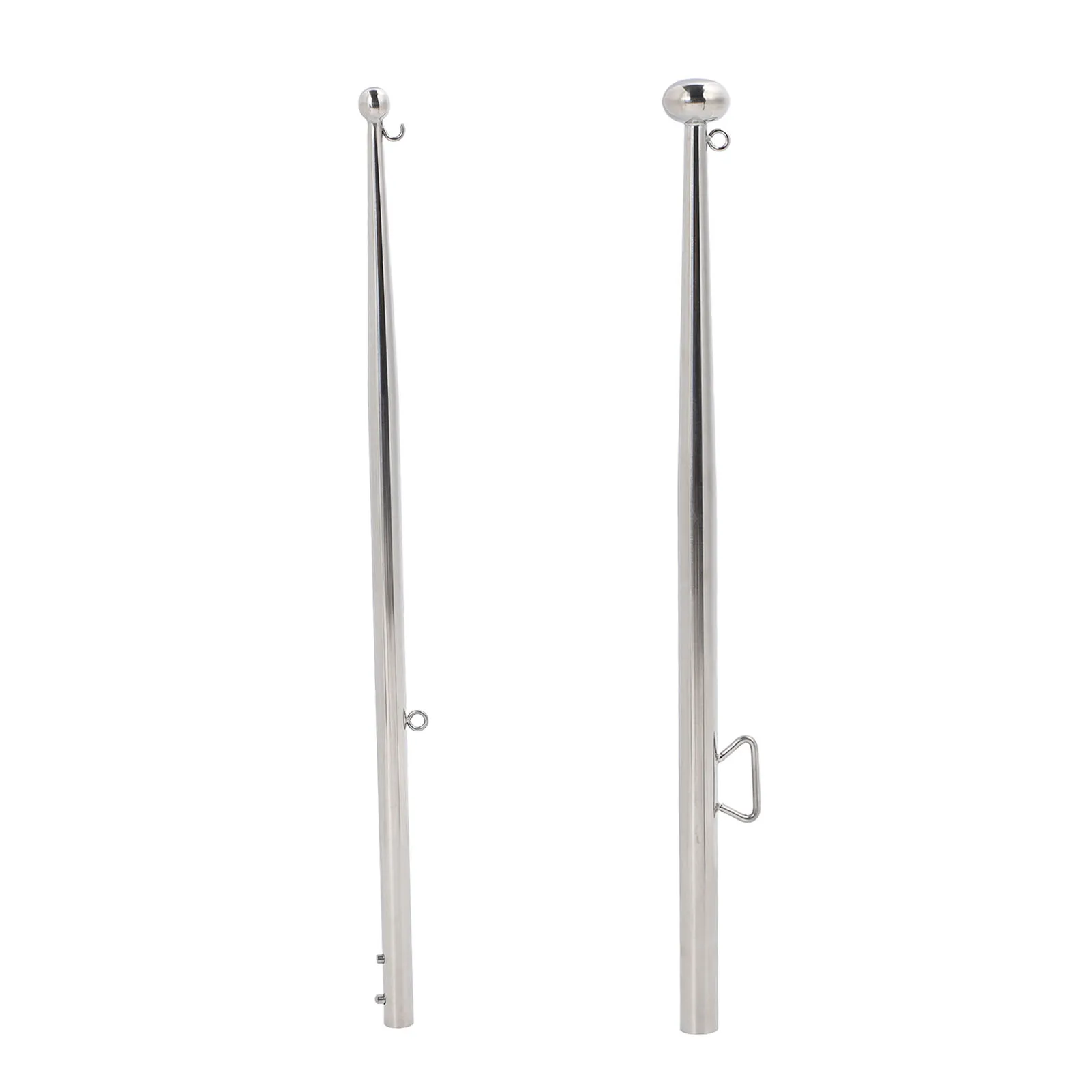 Boat Flag Pole 610mm Length Stable 316 Stainless Steel Rail Mount Flag Pole for Marine Yacht RVs