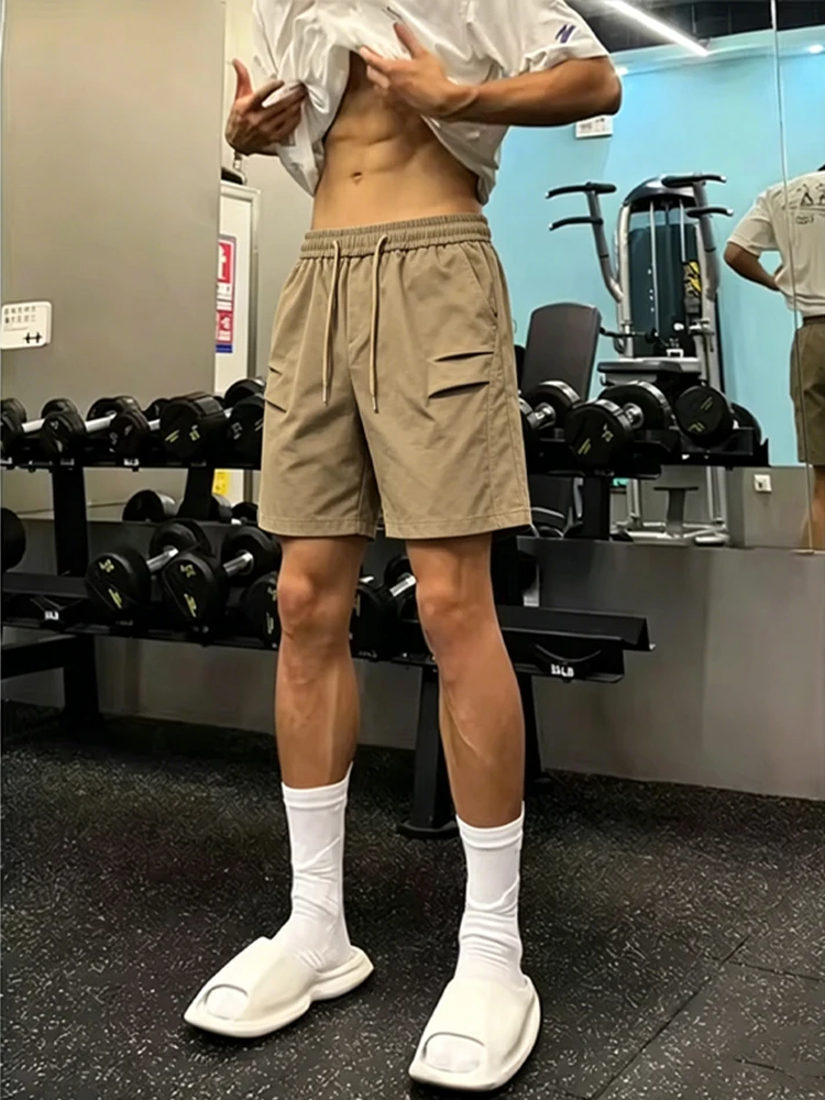 

Retro Dyed Basketball Shorts Men's Summer Fitness Training Loose Casual Four-Quarter Training Pants Vintage Style Youthwear