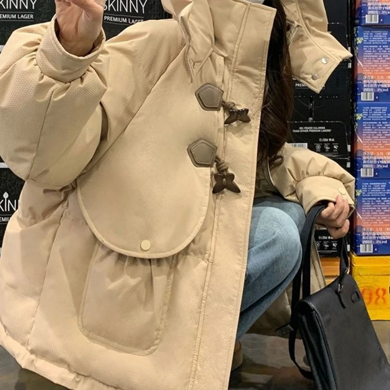 

Women's Winter 2025 New Loose Short Cotton Jacket Large Student Temperament Thick Warm Coat