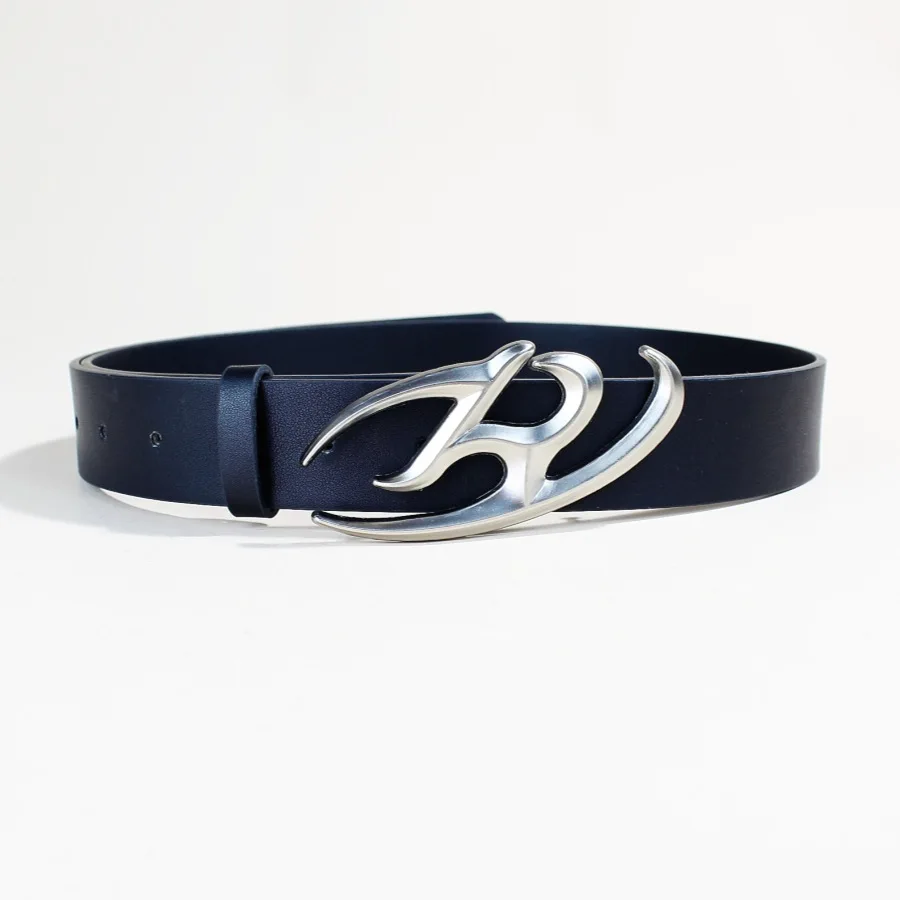 

European and American R-buckle belt trendy and simple women's decorative belt ins wind belt