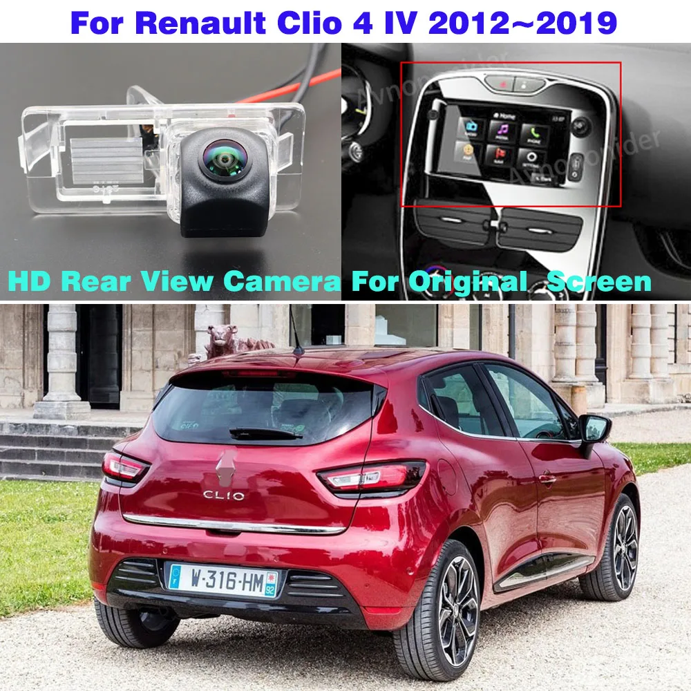 Für Renault Clio 4 IV 2012~2019 OEM Original Autobildschirm C24-Pin-Adapterkabel CVBS Fahrzeug-Rückfahrkamera HD Nachtsicht