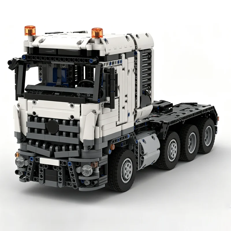 New 2171Pcs Engineering Container Actros Slt Heavy Duty Truck Trailer Tower Head Technology Diy Creative Ideas Toy Gift Blocks