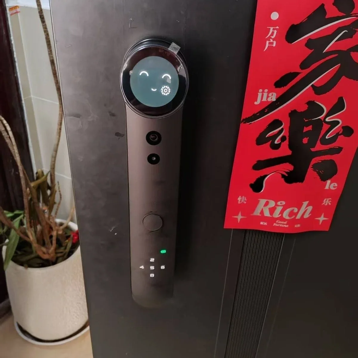 

Smart face door lock facial recognition vein cat eye visual new large screen