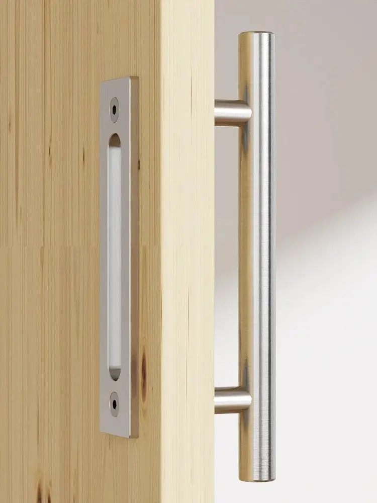 

30CM/11.8'' Tubular Stainless Steel Door Handle for Hand Sliding Barn Door (Double-Sided)