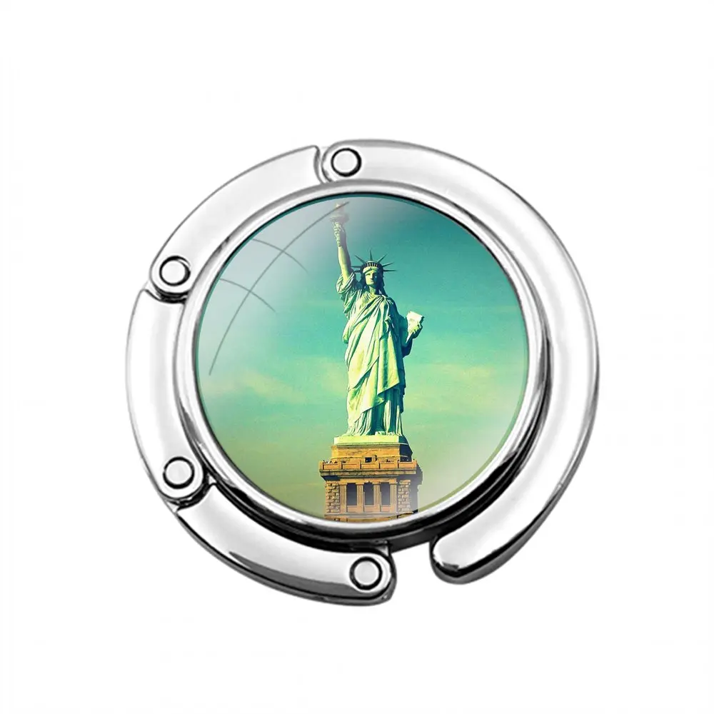 Statue of Liberty New York Foldable Purse Hook for Women's  Table Handbag Storage Folding Decor Table Hook